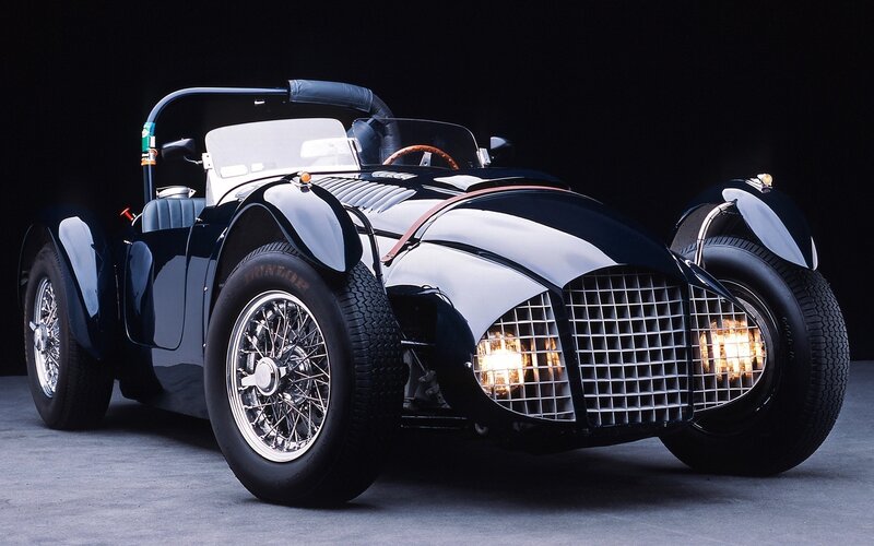 Classic Black Race Car — Dramatic