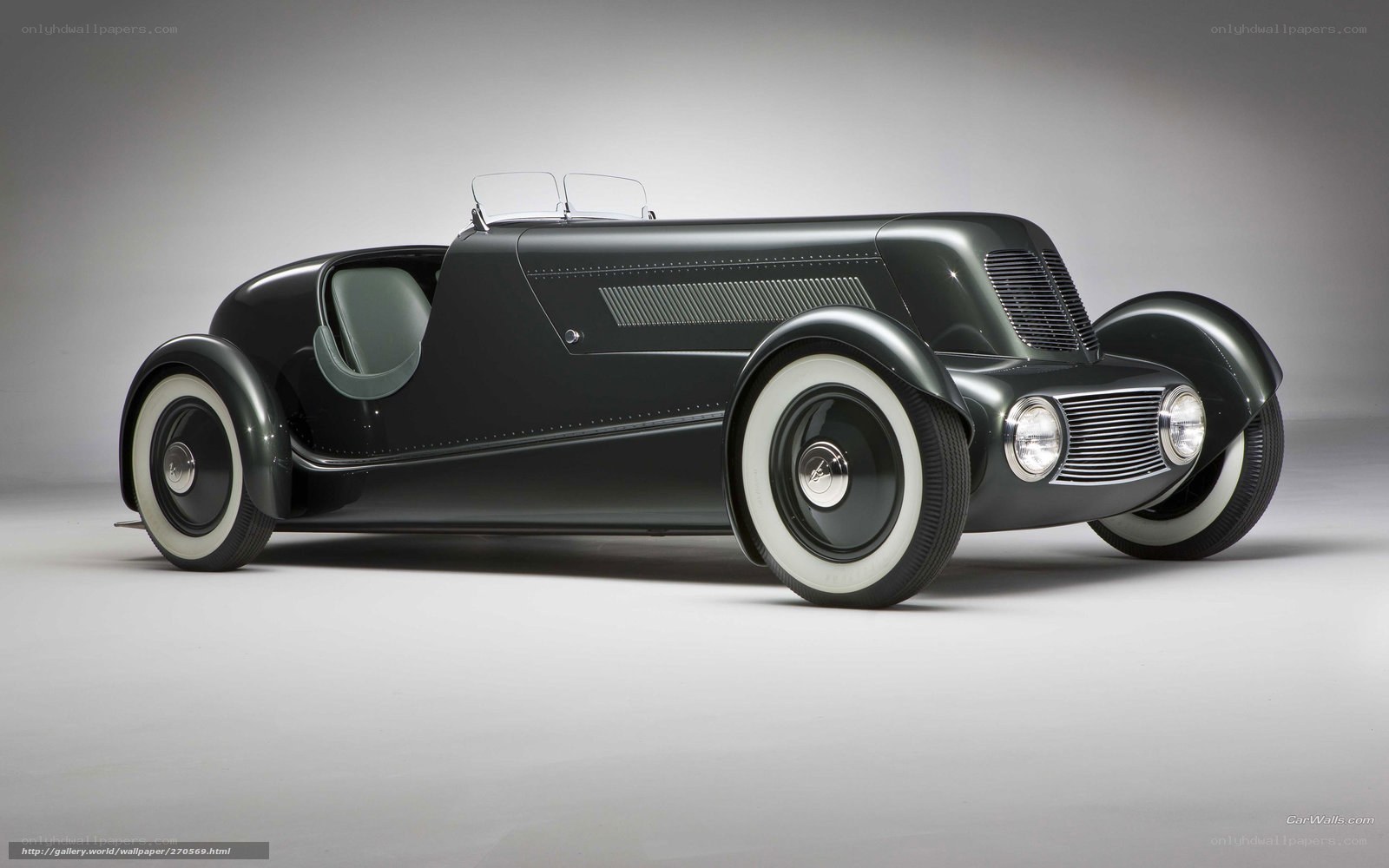 Classic black race car