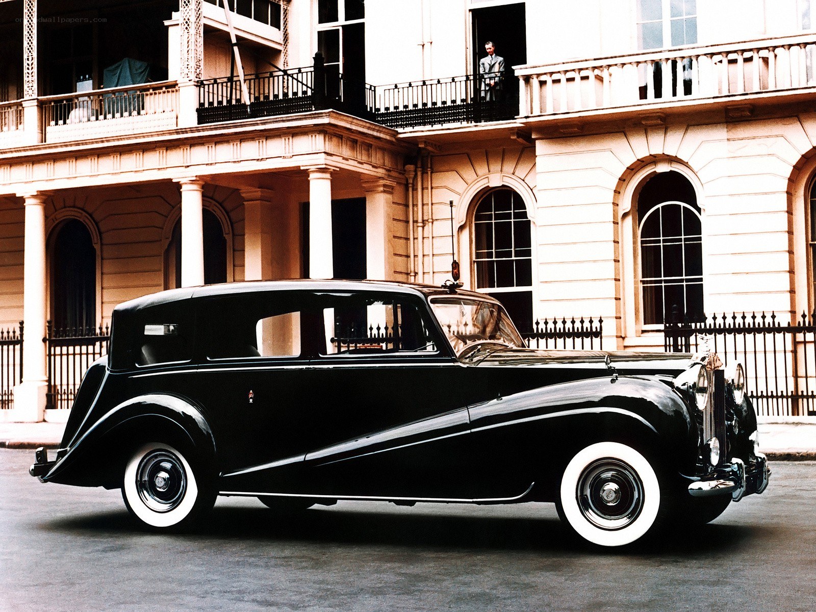 Classic black Rolls-Royce car