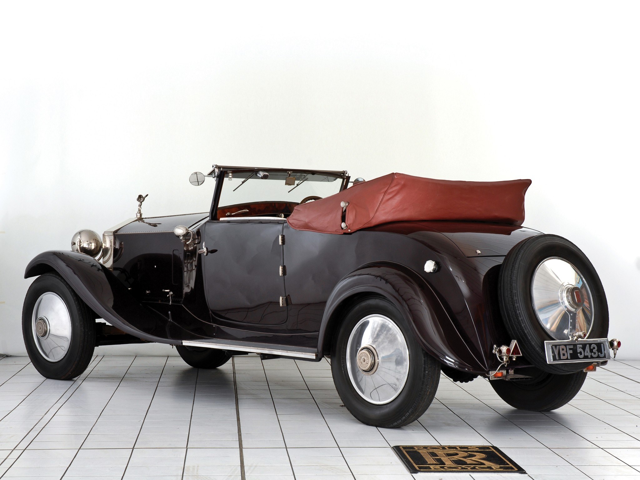 Classic black Rolls-Royce convertible