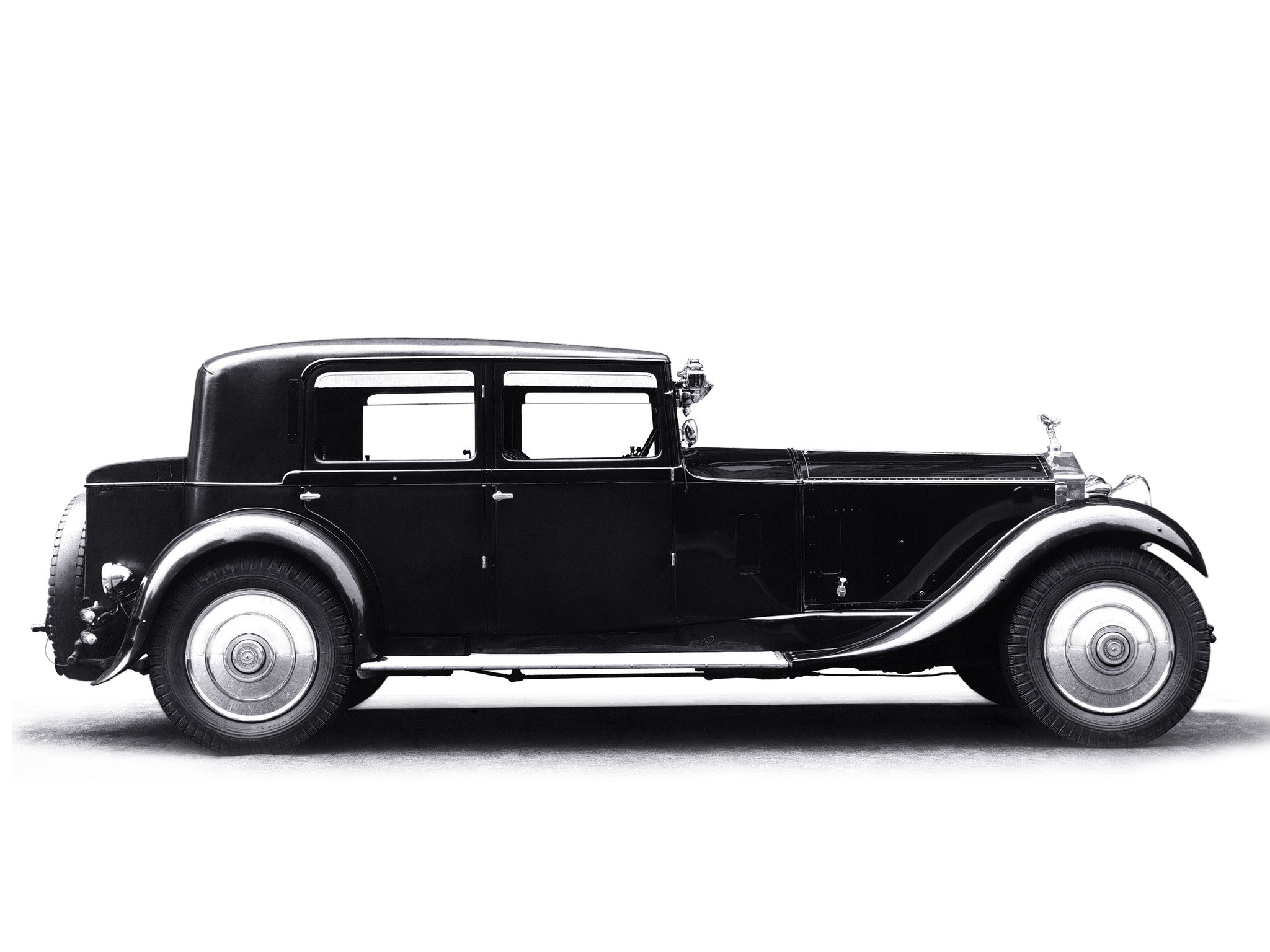 Classic black Rolls-Royce sedan