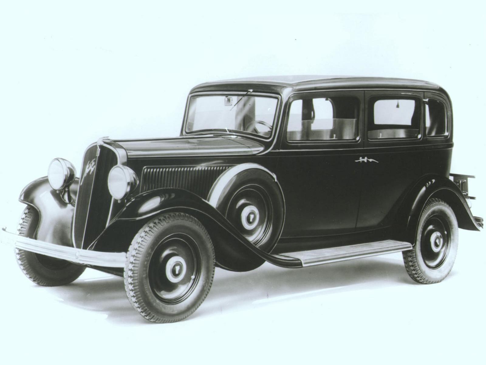 Classic black sedan car