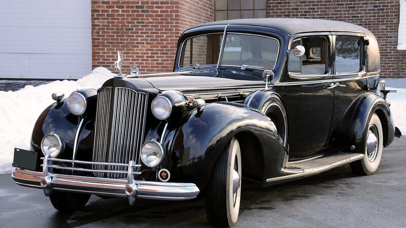 Classic black sedan car