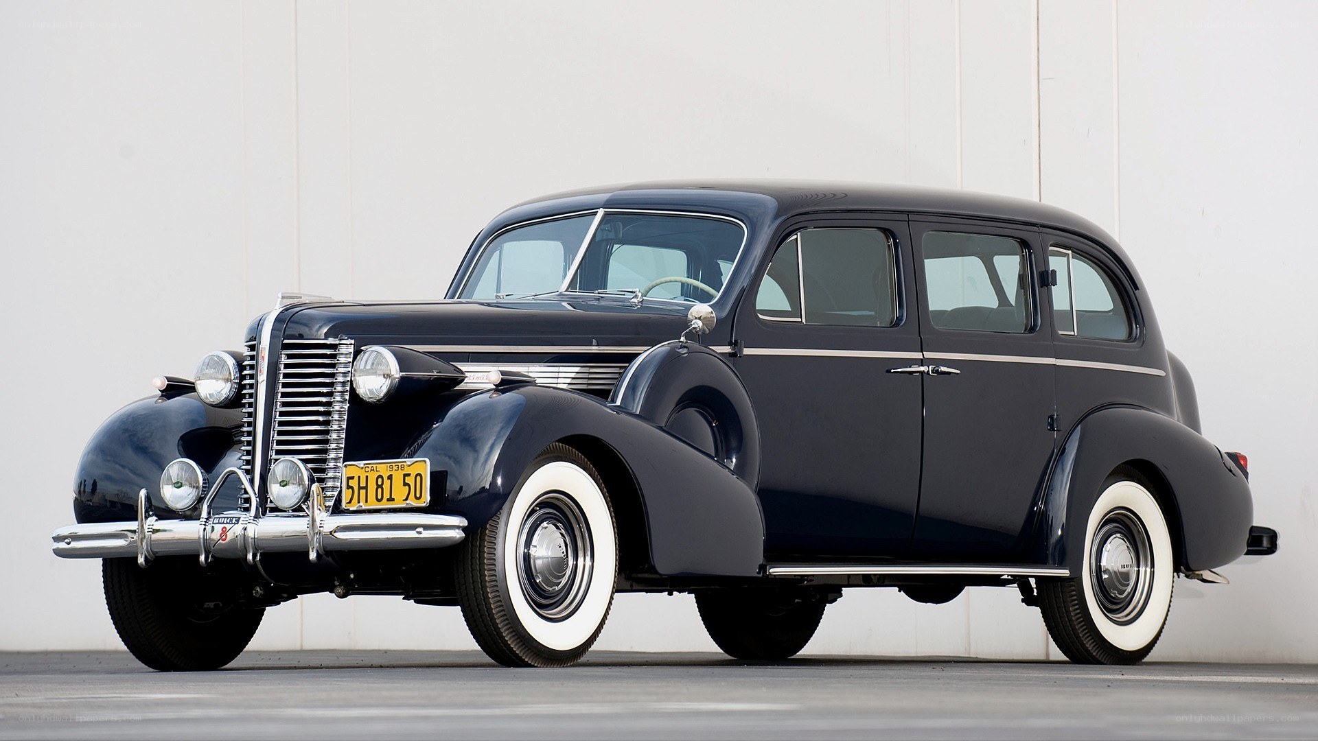 Classic black sedan car