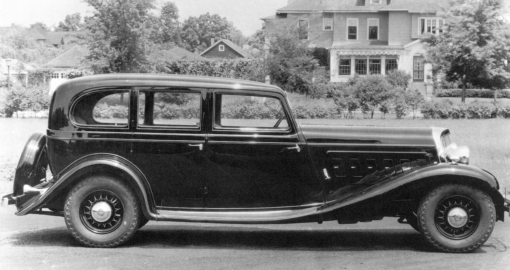 Classic black sedan car
