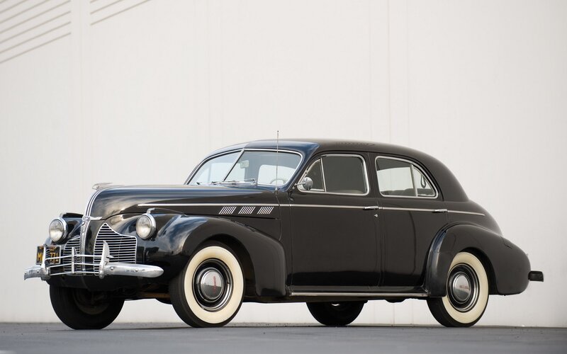 Classic black sedan car