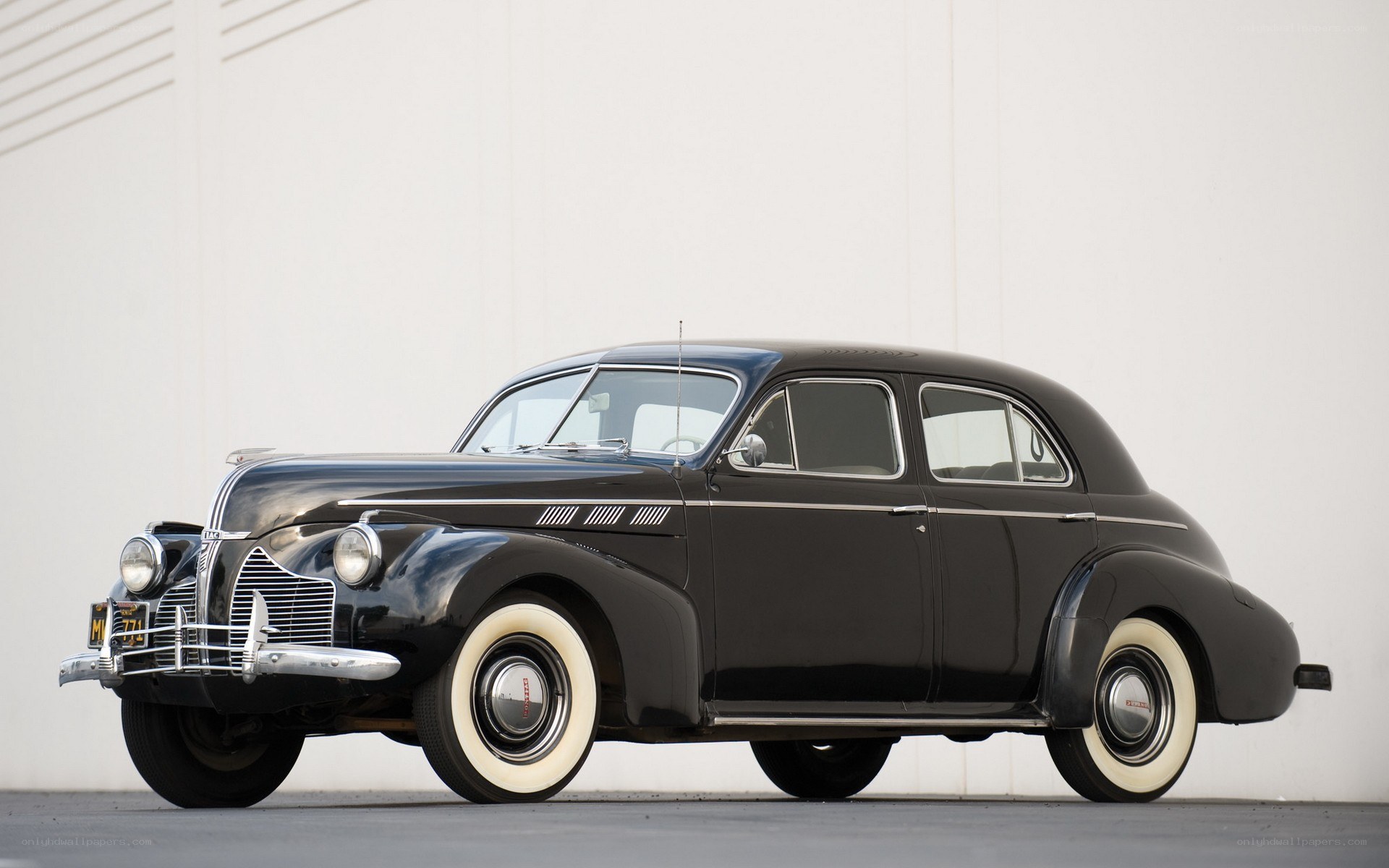 Classic black sedan car