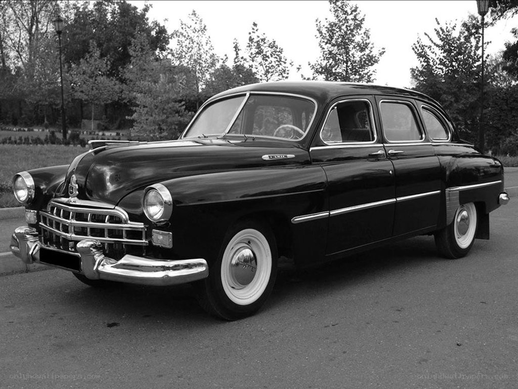 Classic black sedan car