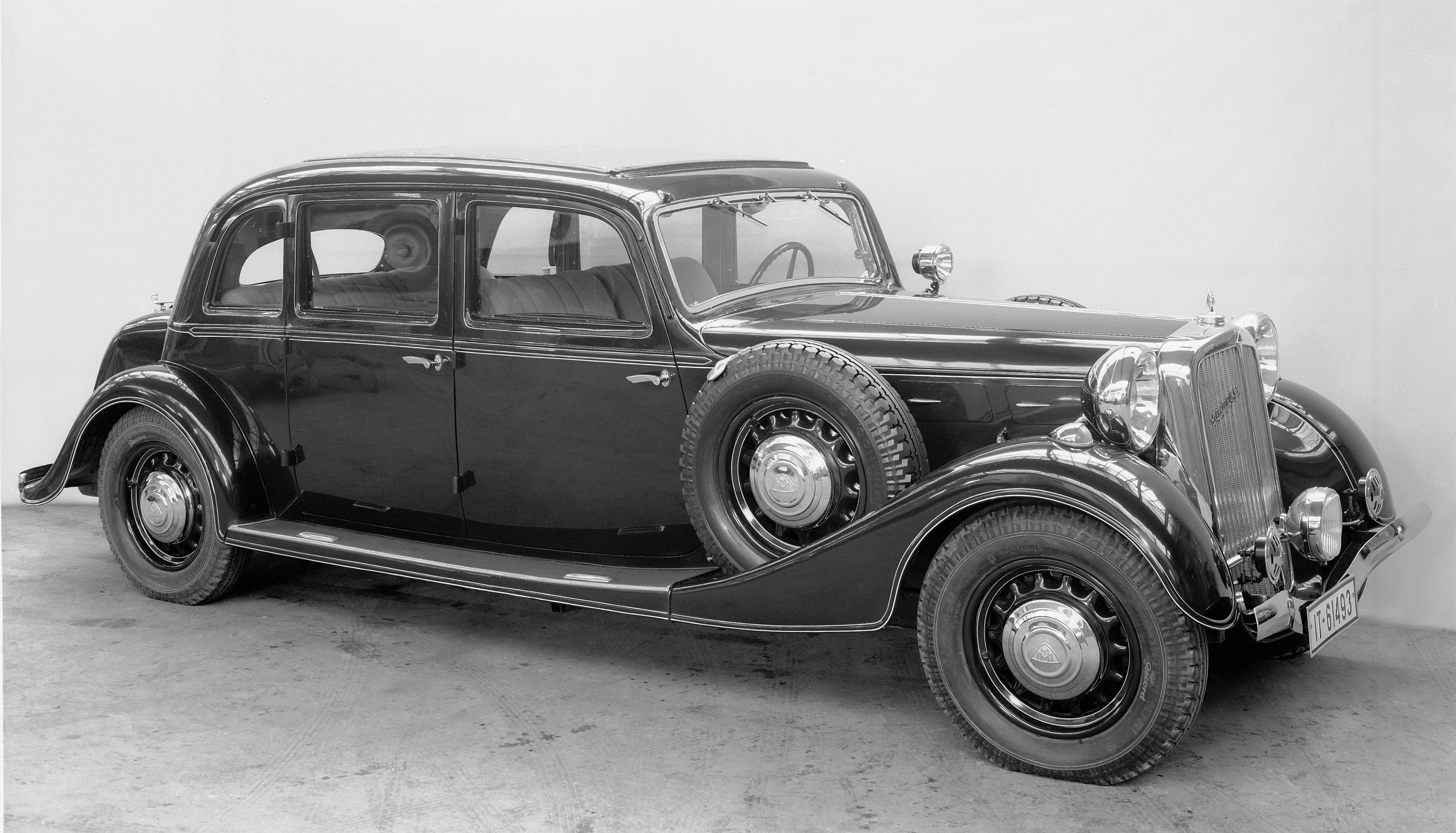 Classic black sedan car