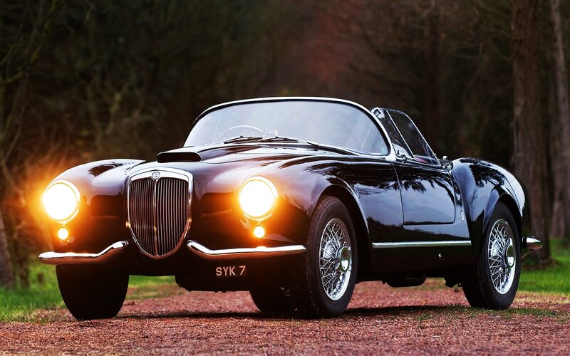 Classic black sports car