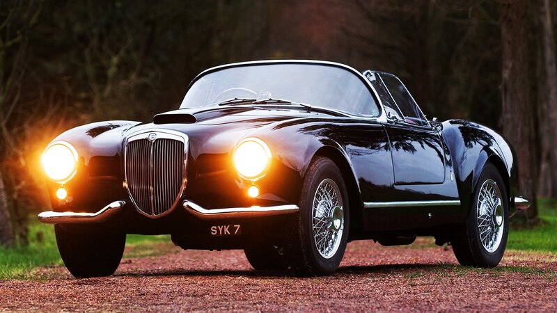 Classic black sports car
