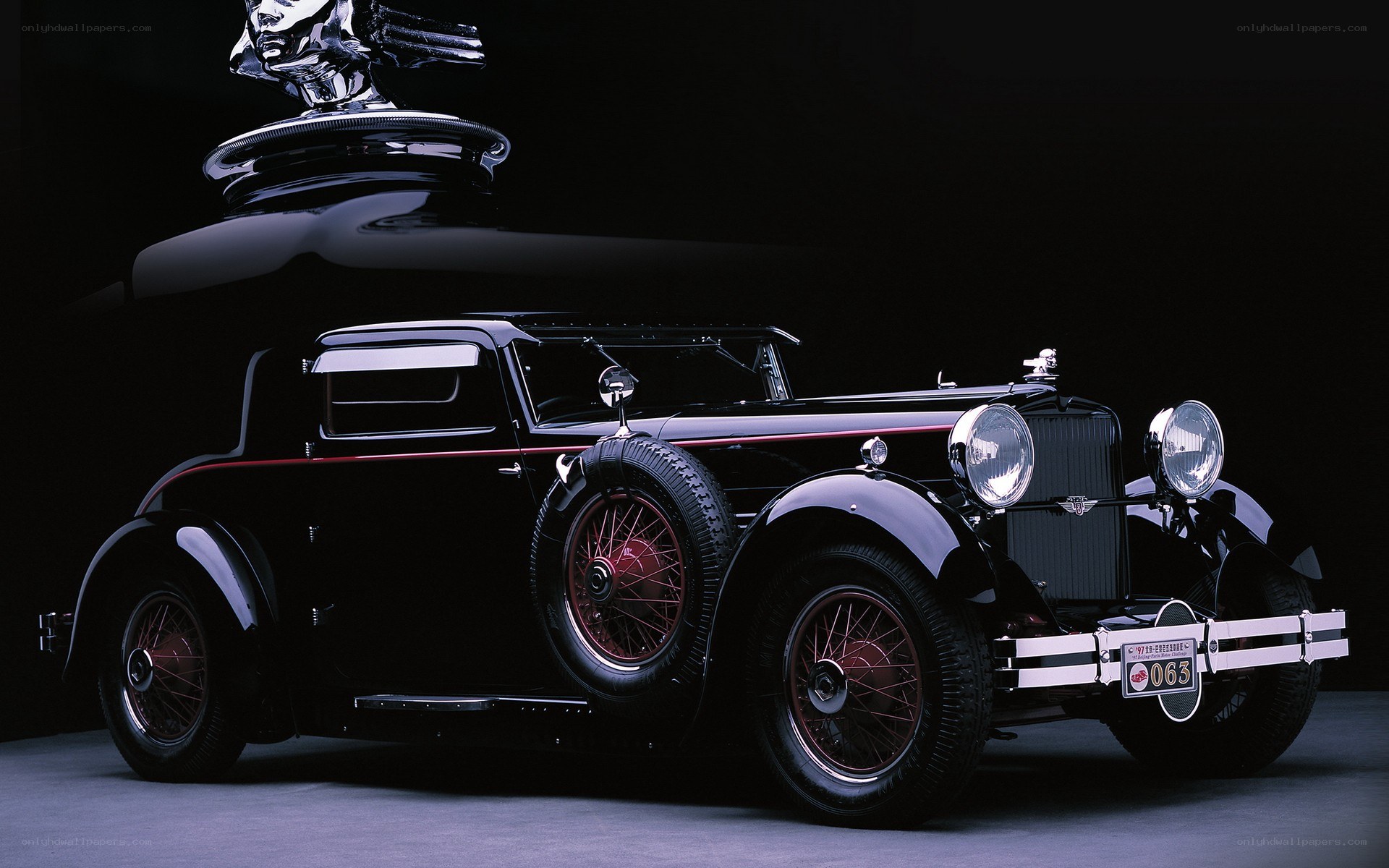 Classic black vintage car