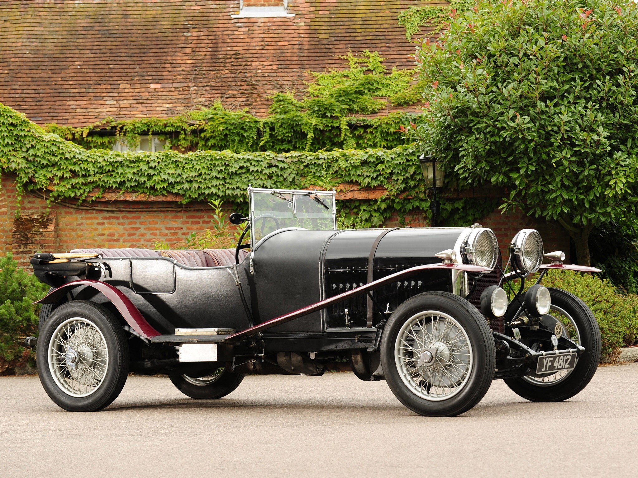 Classic black vintage car