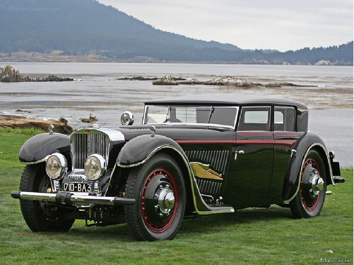 Classic black vintage car