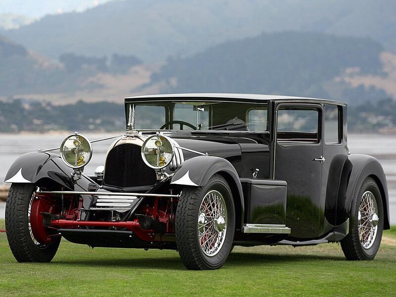 Classic black vintage car