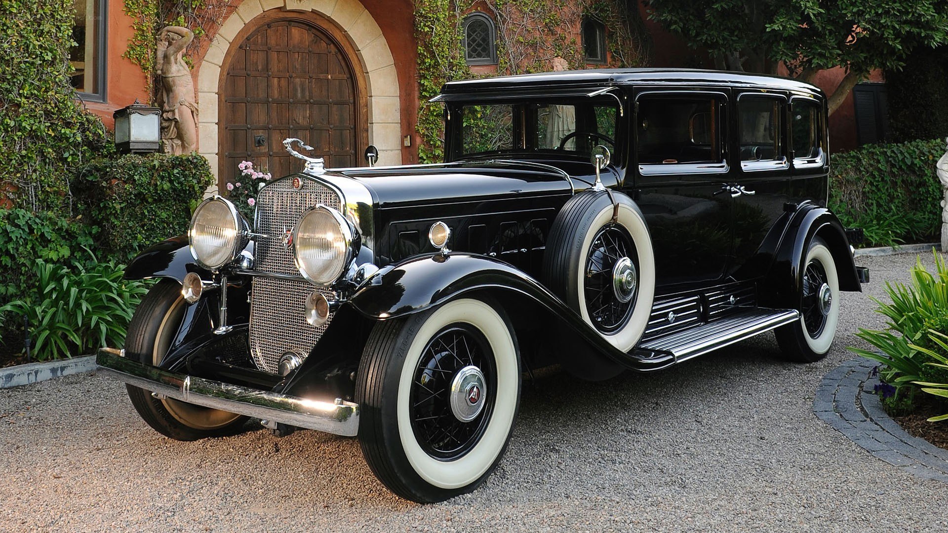 Classic black vintage car