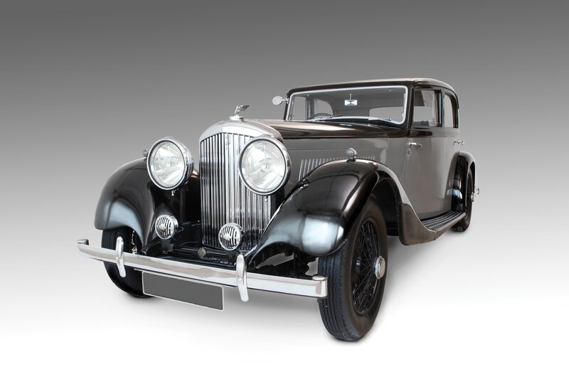 Classic black vintage car
