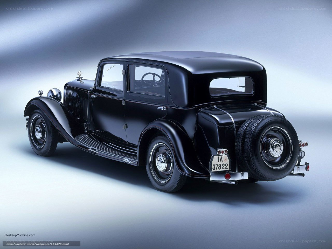 Classic black vintage car