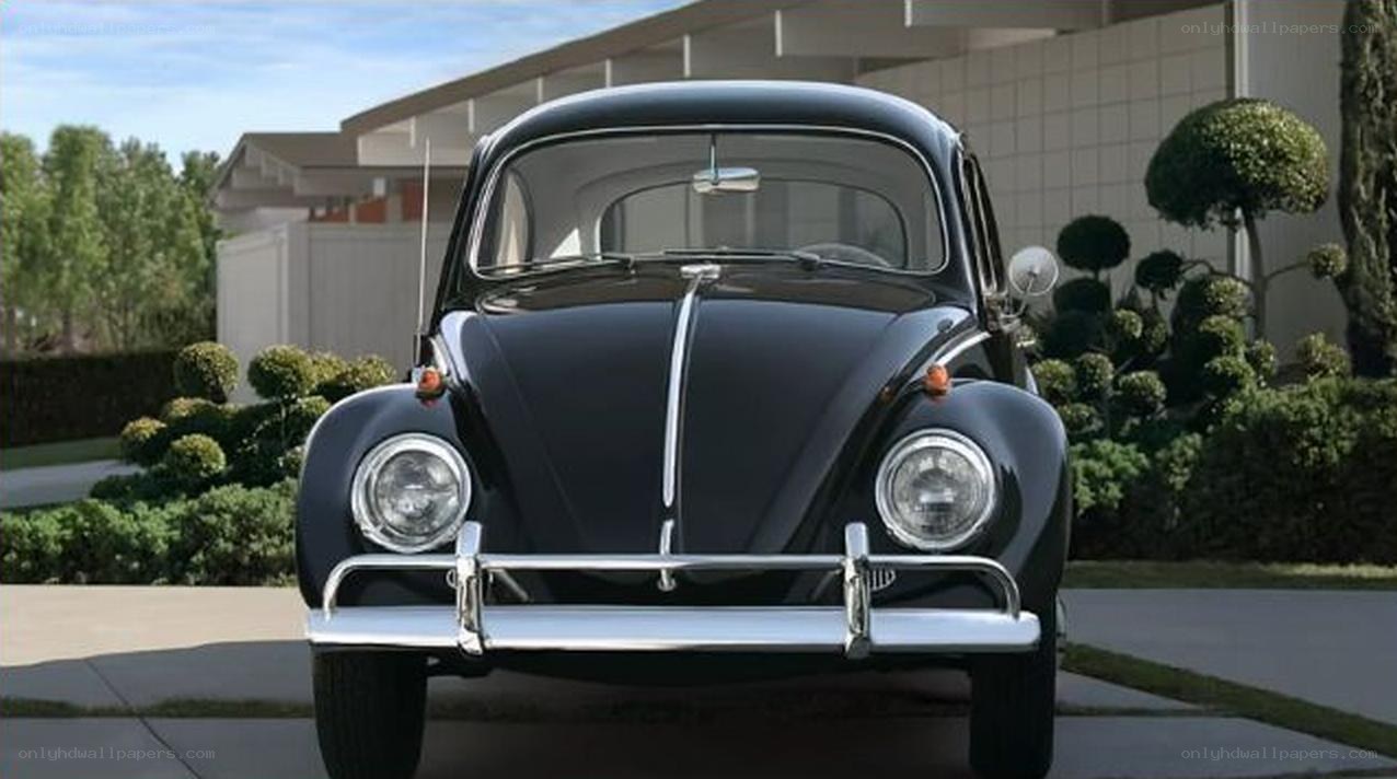 Classic black Volkswagen Beetle