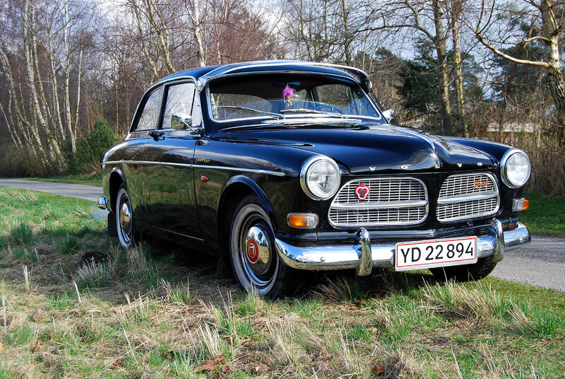 Classic black Volvo sedan