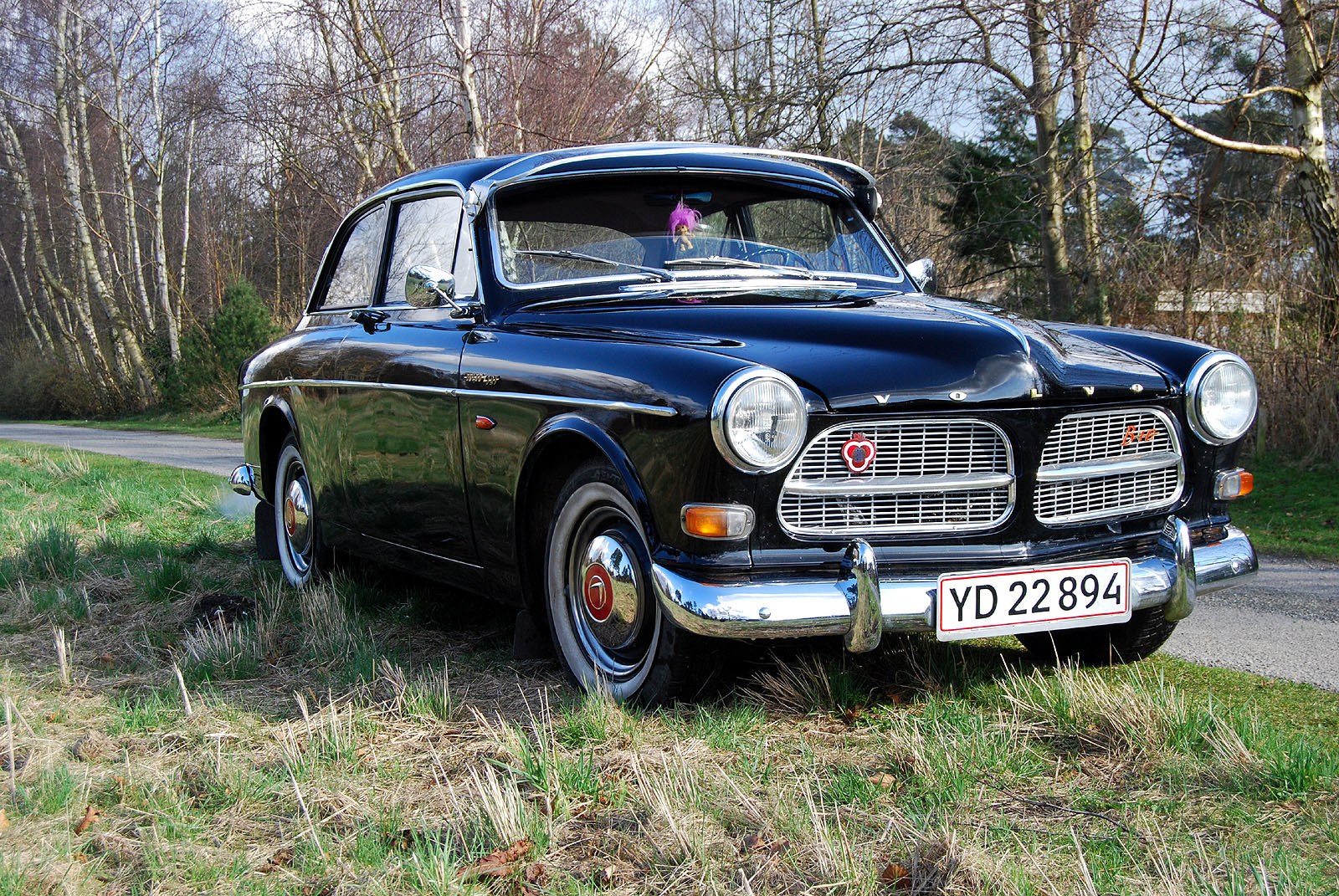 Classic black Volvo sedan