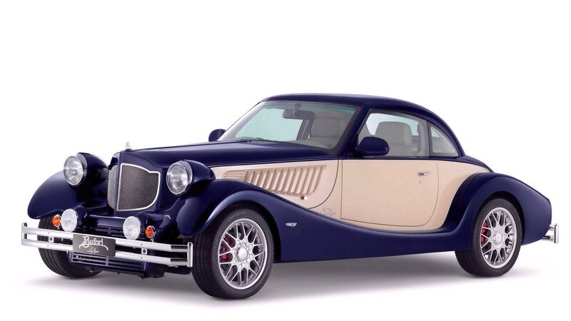 Classic blue and cream car
