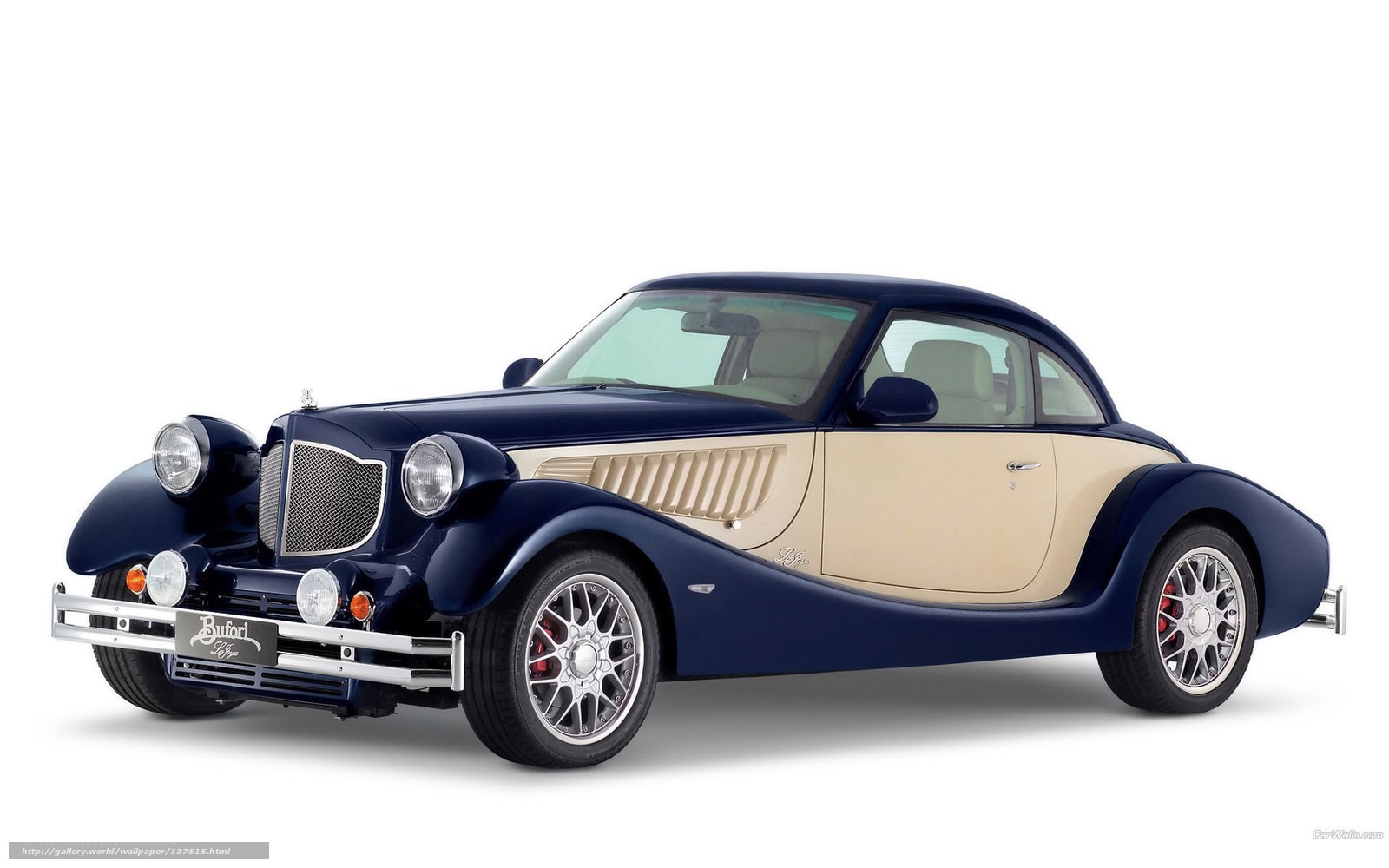 Classic blue and cream car