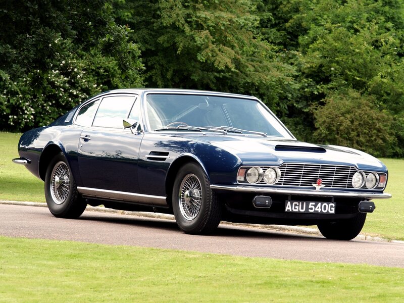 Classic blue Aston Martin DBS
