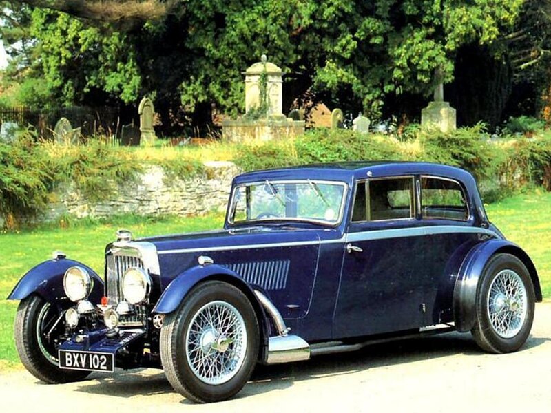 Classic blue Bentley car