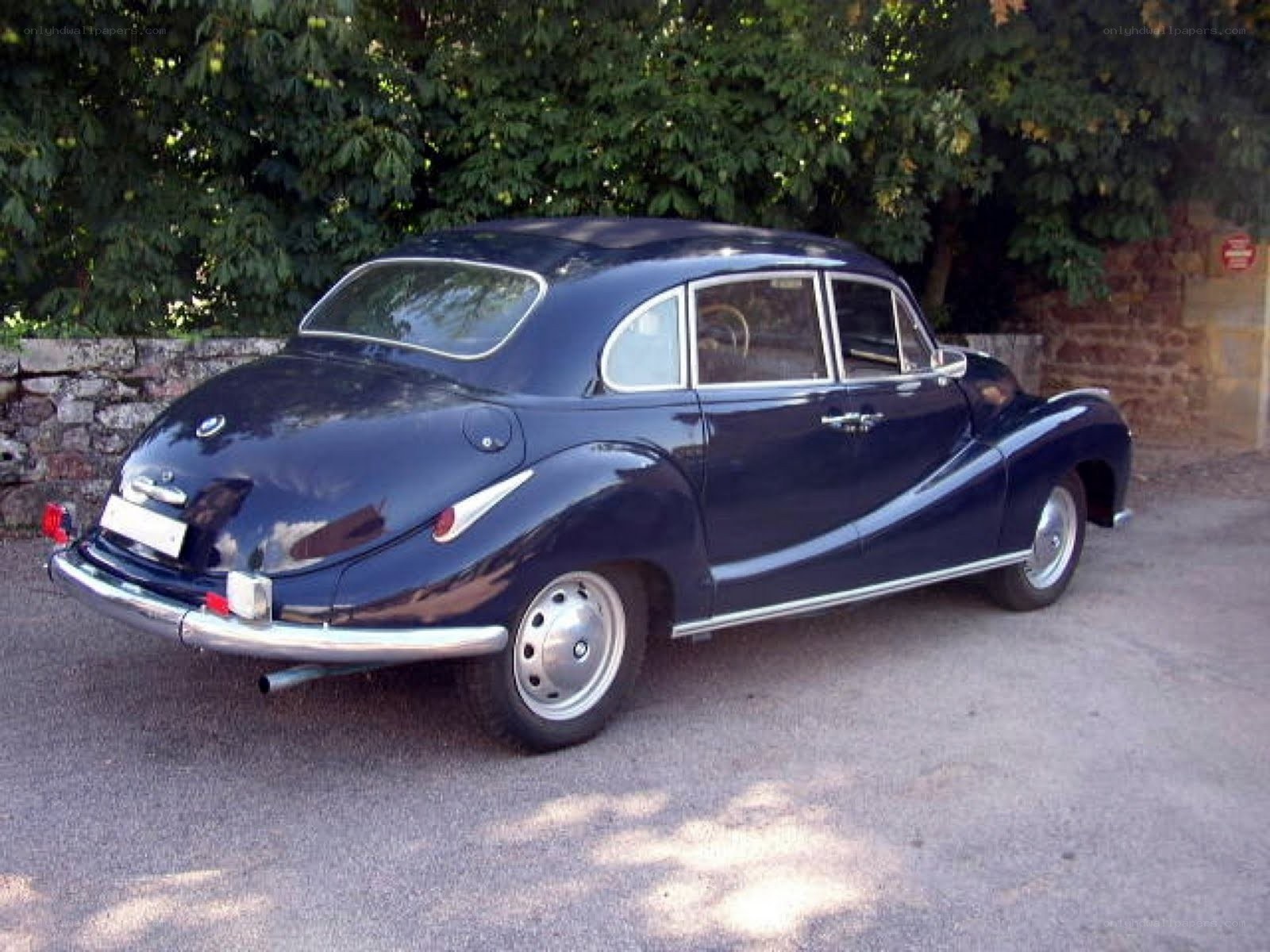 classic blue bmw car