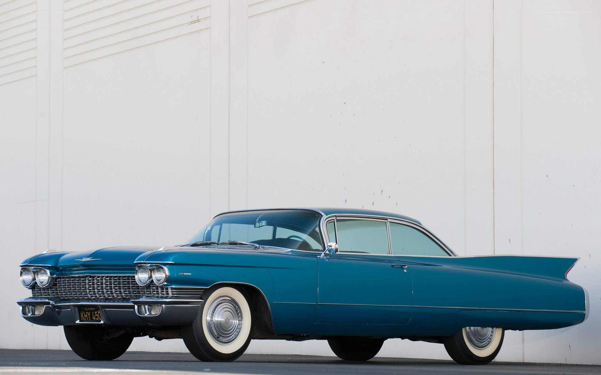 Classic blue Cadillac car