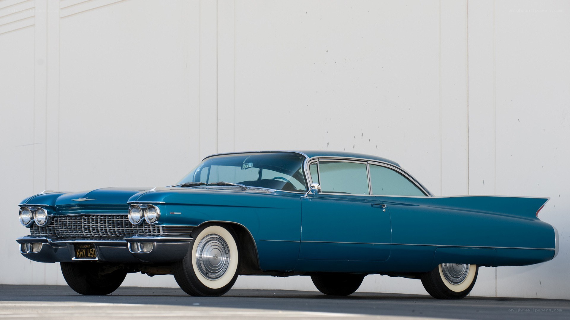 Classic blue Cadillac car