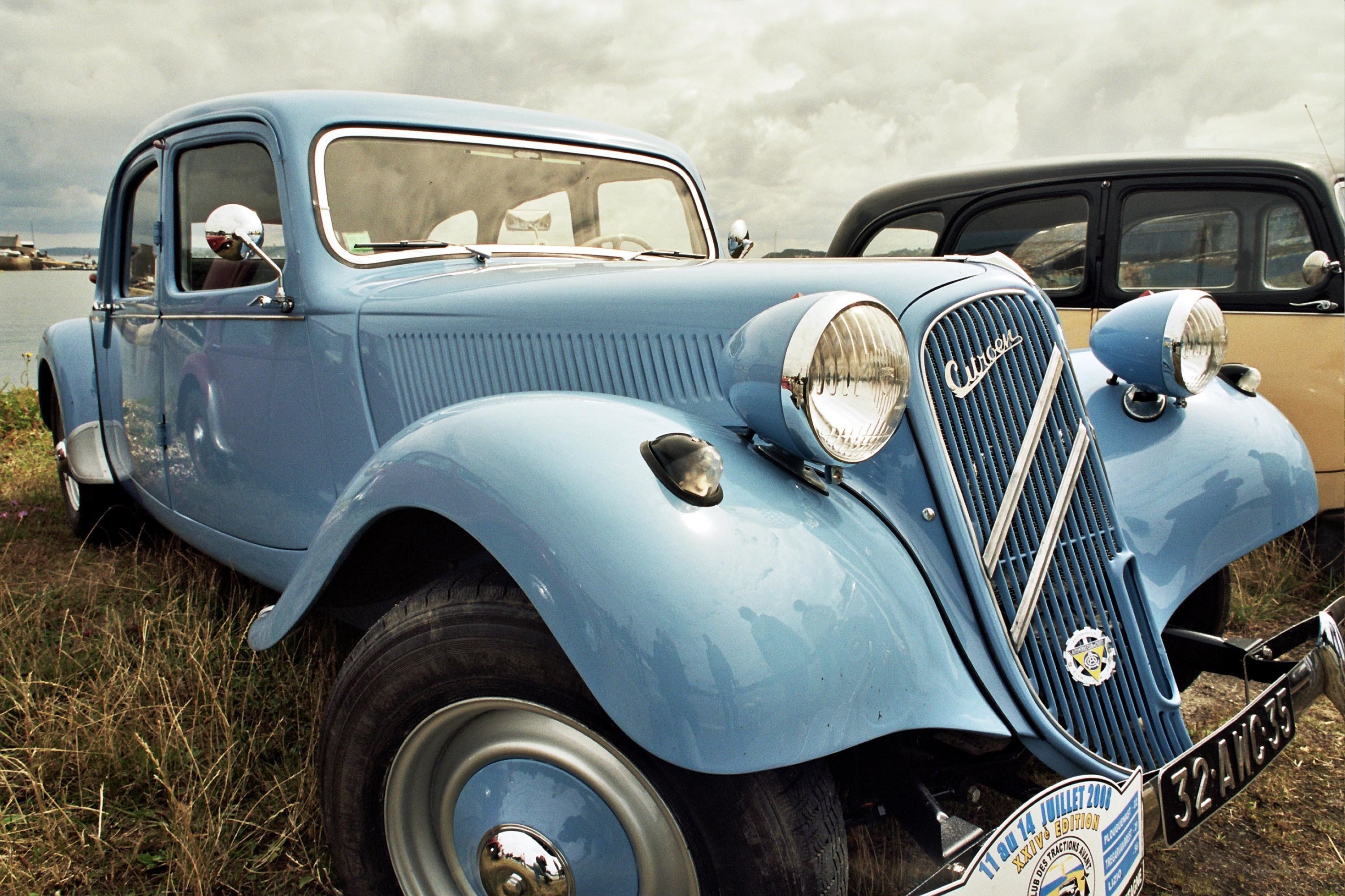 Classic blue Citroën car