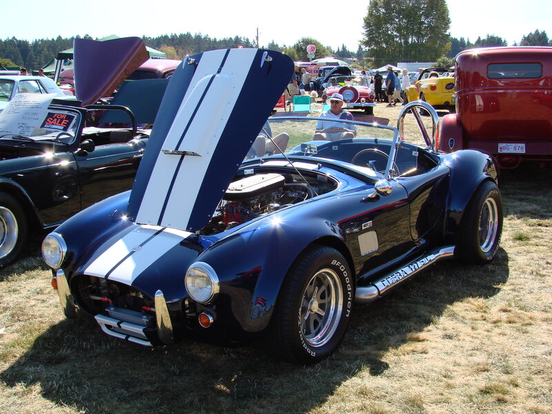 Classic blue Cobra at car show