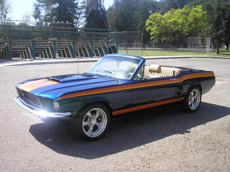 classic blue convertible car