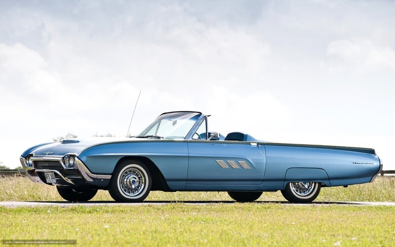 Classic blue convertible car