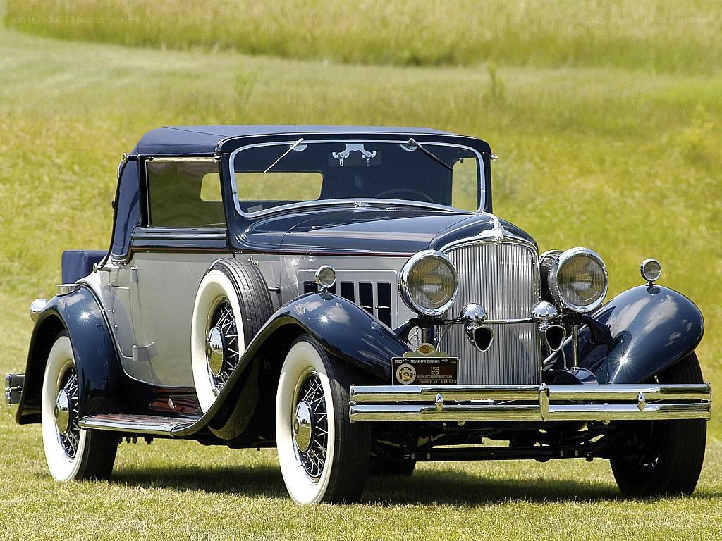 Classic blue convertible car