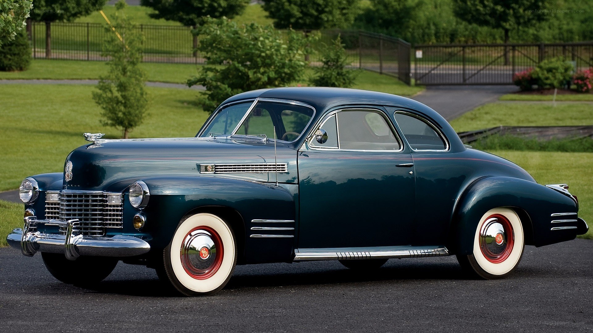 Classic blue coupe car