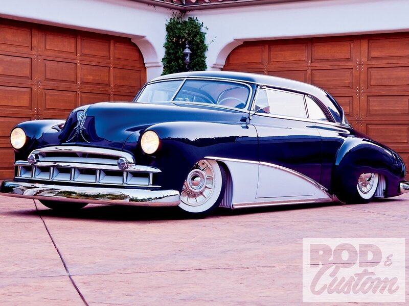 classic blue custom car