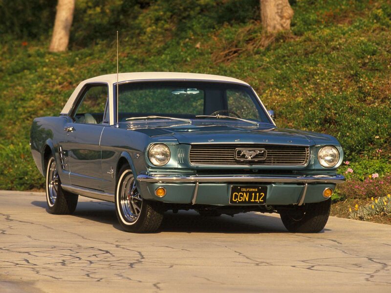 Classic blue Ford Mustang