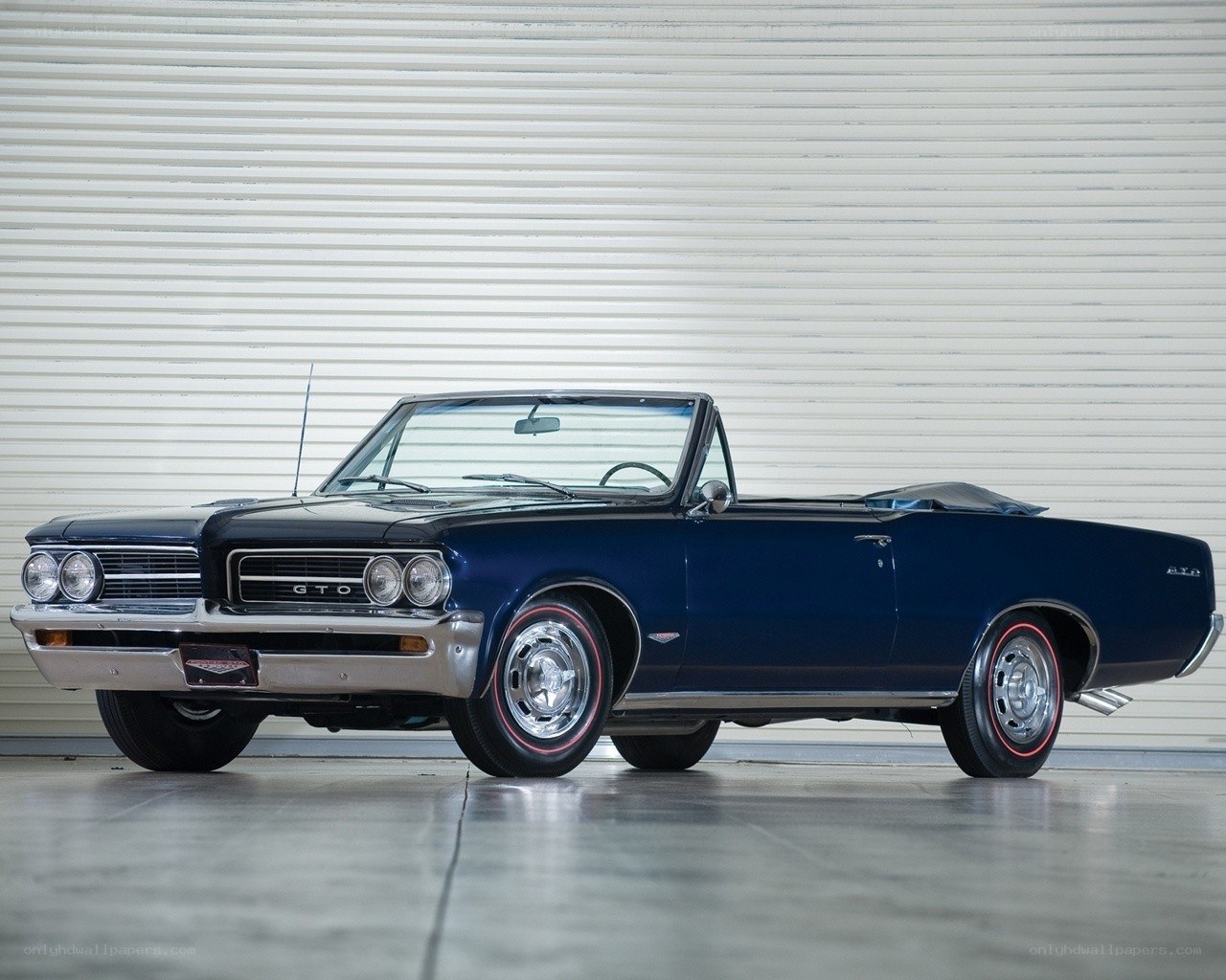 Classic blue GTO convertible