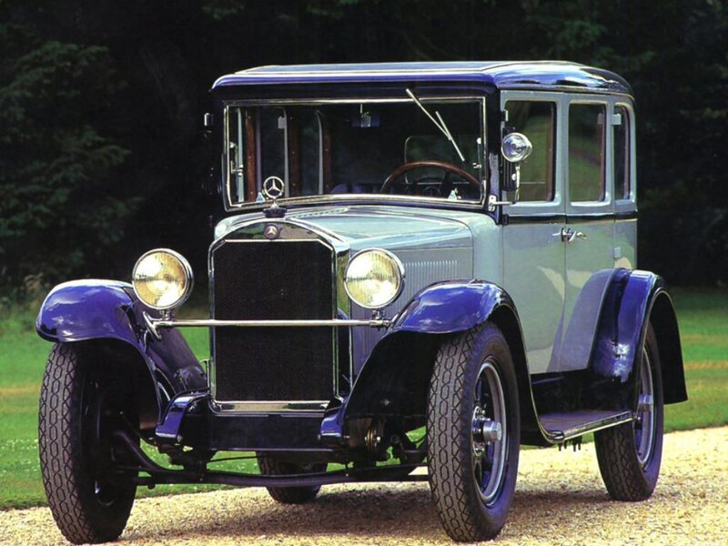 Classic blue Mercedes-Benz car
