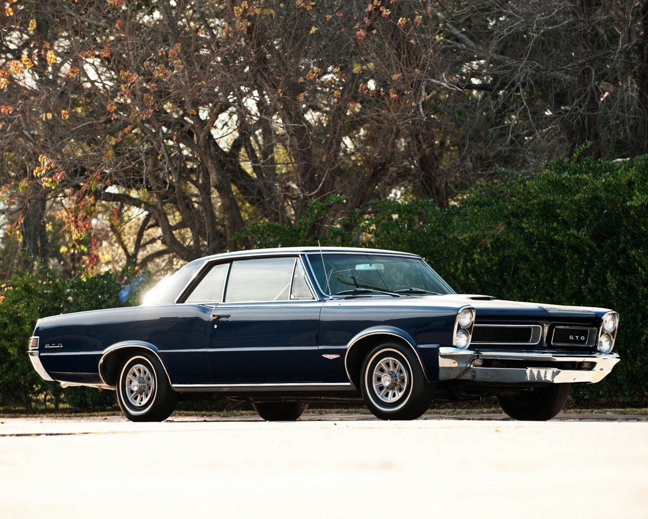 Classic blue muscle car