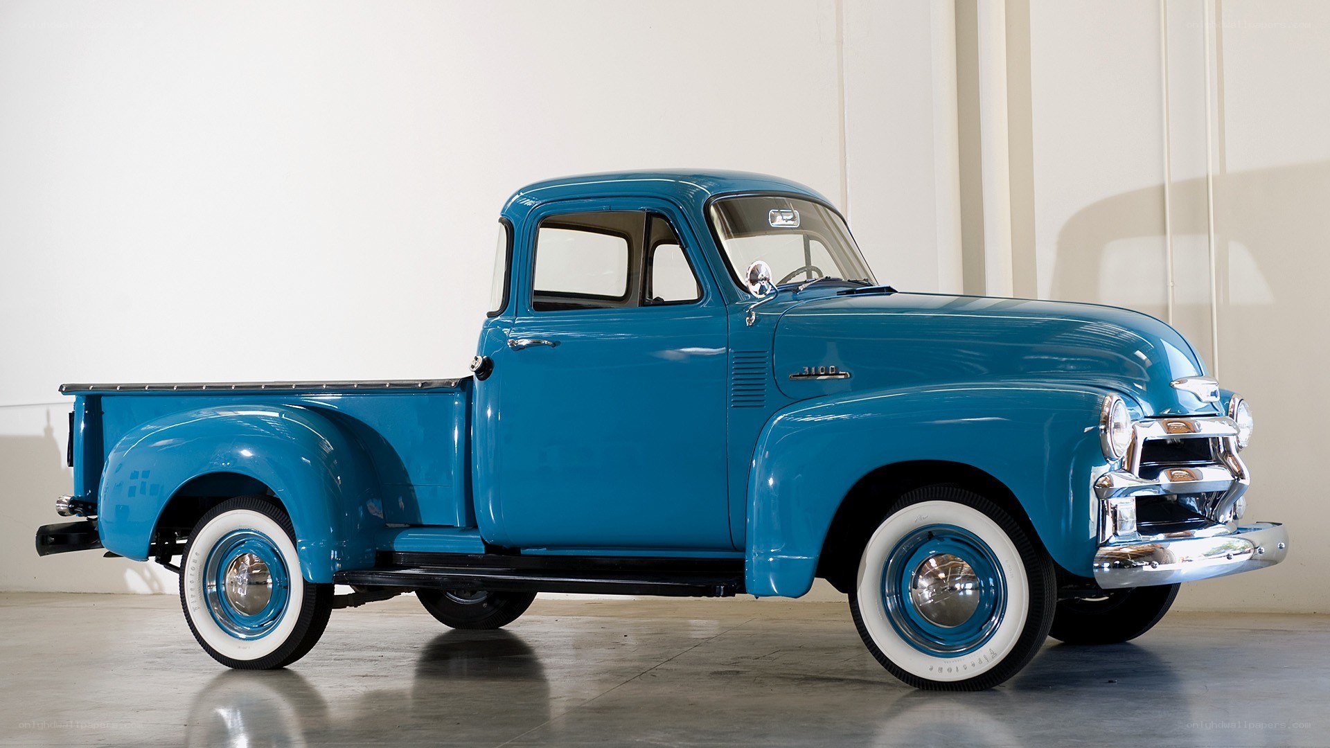 Classic blue pickup truck