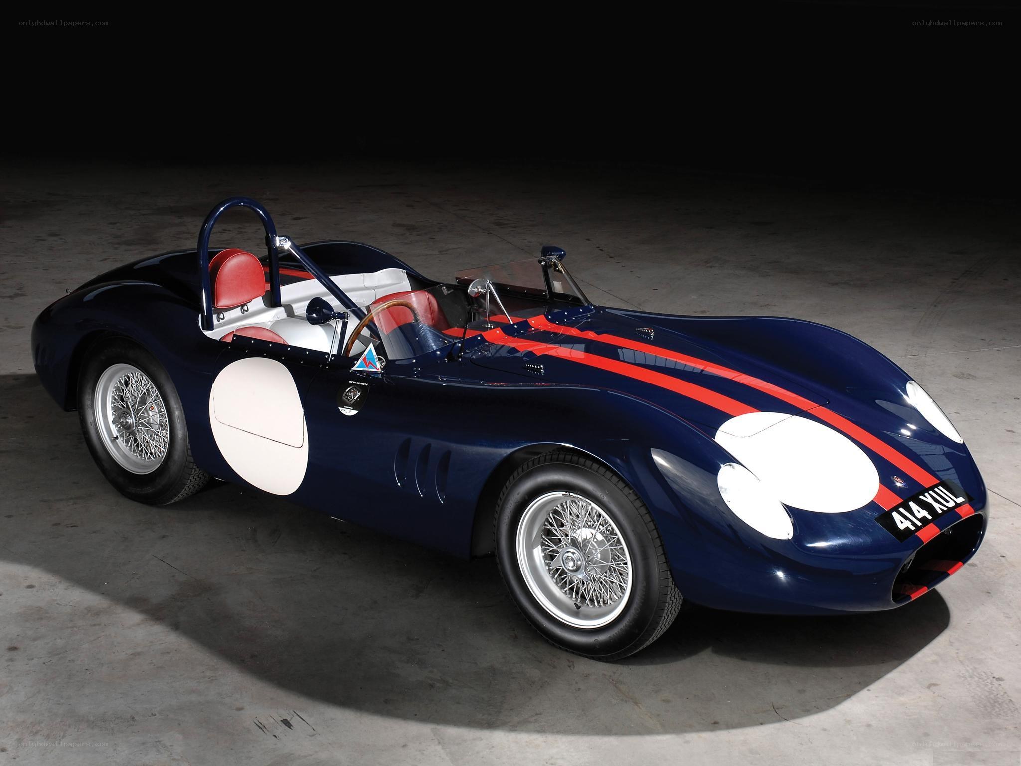 Classic blue race car