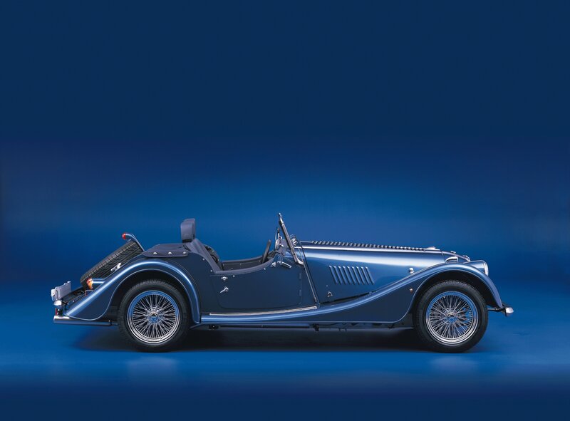 Classic blue roadster car