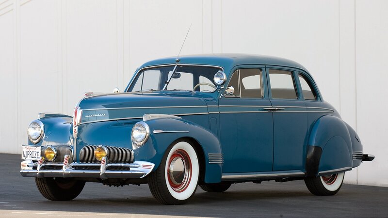 Classic blue sedan car