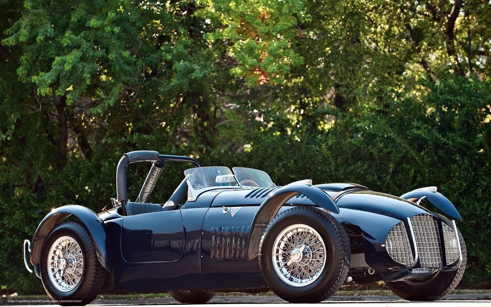 Classic blue sports car