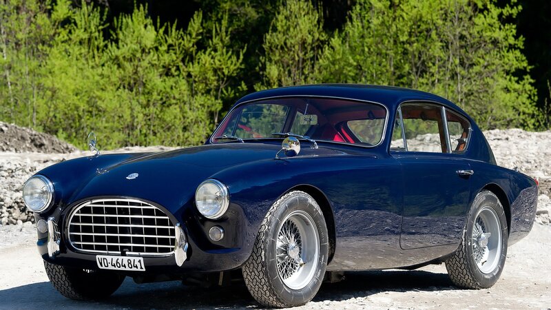 Classic blue sports car
