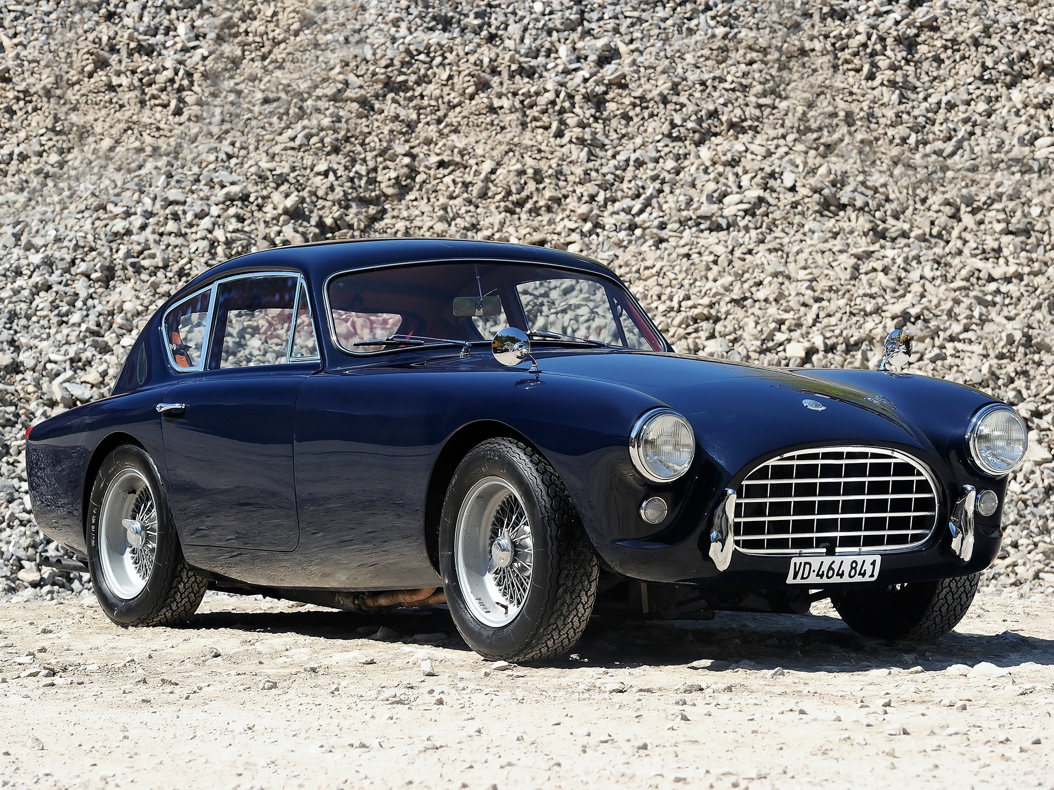 Classic blue sports car